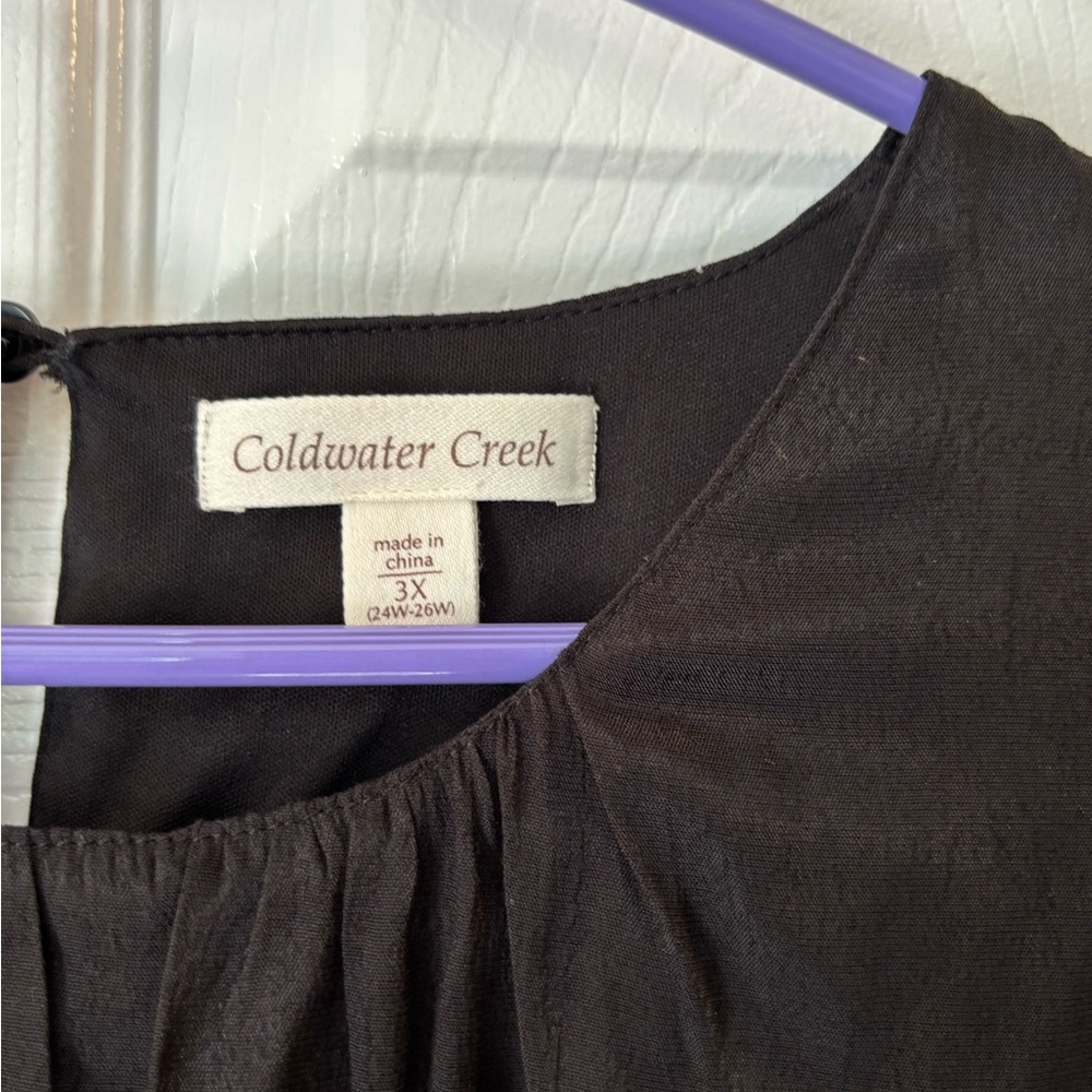 Coldwater Creek Black 3X Lined Shell